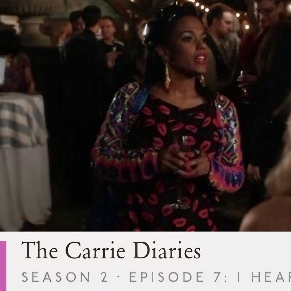 Milly Silk Hot Pink And Black Lips Tunic  Seen On The Carrie Diaries Size 8 - Picture 3 of 11